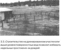 3.3. Строительство на дренированном участке или выше уровня поверхностных вод