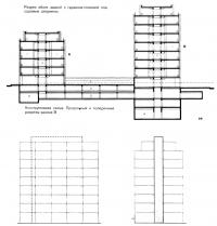 Конструктивная схема и разрез здания