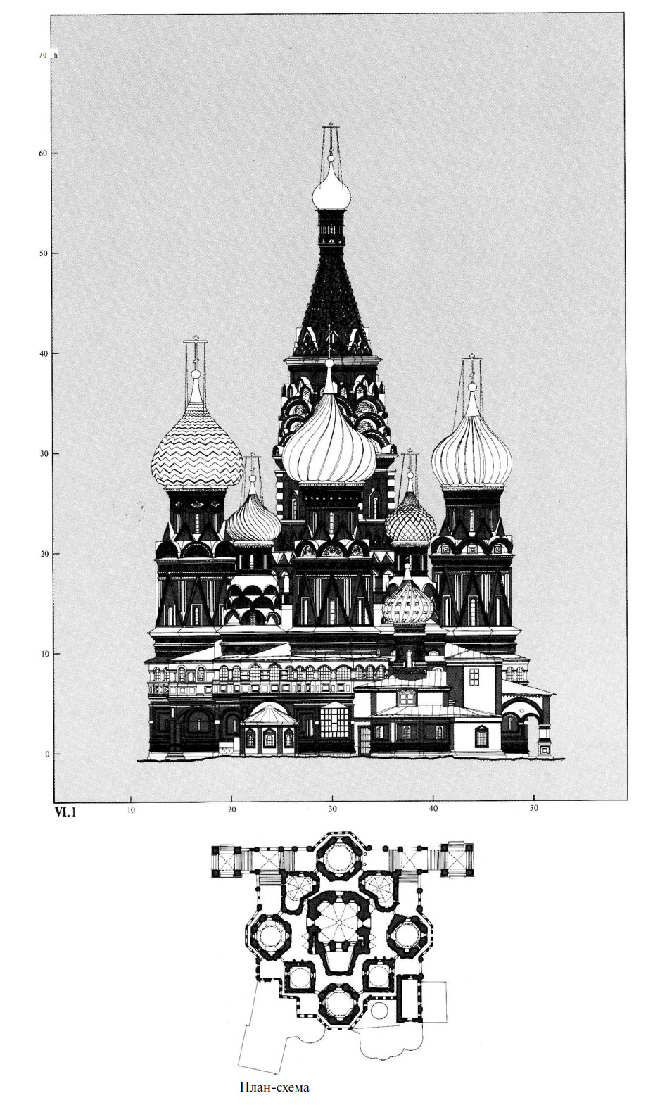 План-схема восточного фасада Покровского собора