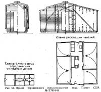 Рис. 54. Проект передвижного складывающегося дома