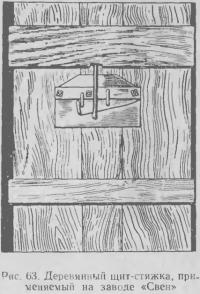Рис. 63. Деревянный щит-стяжка применяемый на заводе «Свен»