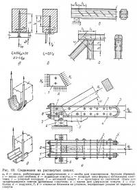 Рис. 69. Соединения на растянутых связях