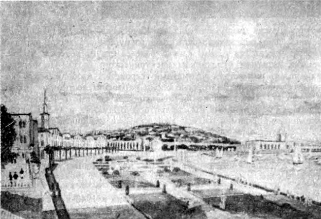Ялта. Реконструкция центра города. Панорама с набережной. Эскиз