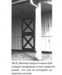 10.15. Желоба и водосточные труб отводят дождевые стоки