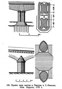 103. Проект опор мостов в Помтуаз и С.-Максанс
