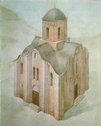 Церковь Гнилецкого монастыря. Реконструкция автора и В. А. Харламова