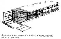 Элементы конструктивной системы и последовательность их монтажа