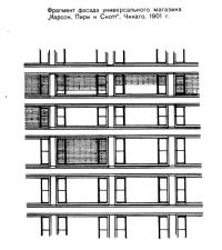 Фрагмент фасада универсального магазина Карсон, Пири и Снотт, Чикаго, 1901 г.