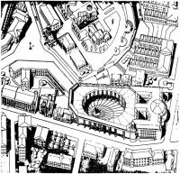 Москва. Конкурс на здание Академии художеств. 1981 г. Генплан. Аксонометрия