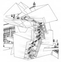 Музей Альберта и Виктории, спираль экспозиционного пути. Даниэль Либескинд, 1988