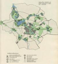 Общая схема планировки пригородной зоны Минска. Минскпроект