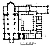 План Бернардинского костела и бывшего монастырского здания (кляштора)
