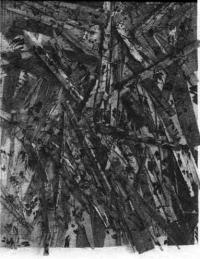 Рельеф Поэзия разрушения, дерево, гвозди, черный лак 200х160 см. Г. Юккер, 1987