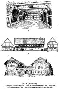 Рис. 1. Нижненемецкий и средненемецкий дома (окончание)