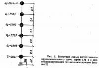 Рис. 1. Расчетная схема пятиэтажного крупнопанельного дома