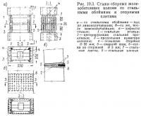 Рис. 10.3. Стыки сборных железобетонных колонн со стальными обоймами и опорными плитами