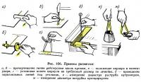 Рис. 106. Приемы разметки