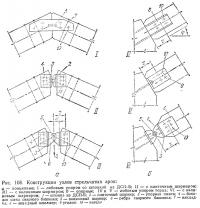 Рис. 108. Конструкции узлов стрельчатых арок