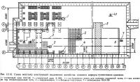 Рис. 12.15. Схема монтажа конструкций подземного хозяйства гусеничными кранами