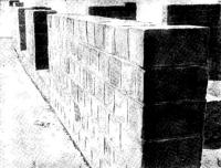 Рис. 13. Фрагмент стены жилого дома из грунтосиликатных блоков