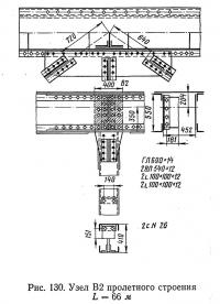 Рис. 130. Узел В2 пролетного строения L=66 м