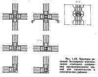 Рис. 1.48. Примеры решений бессварных вертикальных стыковых соединений