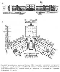 Рис. 14.9. Типовой проект школы на 33 класса (1266 учащихся)