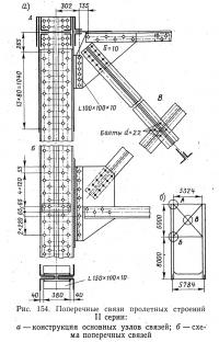 Рис. 154. Поперечные связи пролетных строений II серии