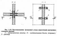 Рис. 1.55. Восстановление узлов пересечений внутренних стеновых панелей