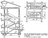 Рис. 156. Двухмаршевая лестница из сборных складчатых маршей