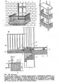 Рис. 178. Балконы