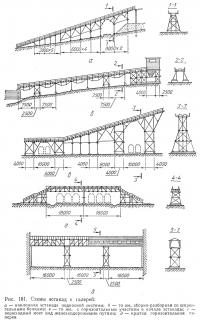 Рис. 181. Схемы эстакад и галерей