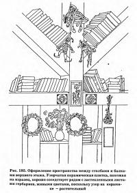 Рис. 185. Оформление пространства между столбами и балками верхнего этажа