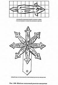 Рис. 199. Шаблон коньковой розетки-звездочки