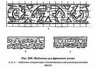 Рис. 209. Шаблоны для фризовых досок