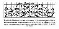 Рис. 212. Шаблон для изготовления стилизованного резного растительного орнамента