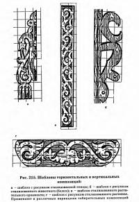 Рис. 215. Шаблоны горизонтальных и вертикальных композиций