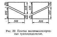 Рис. 22. Плитки поливилилхлоридные трапецеидальные