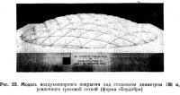 Рис. 23. Модель воздухоопорного покрытия над стадионом диаметром 180 м