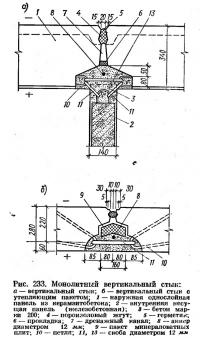 Рис. 233. Монолитный вертикальный стык