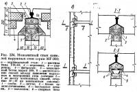 Рис. 234. Монолитный стык панелей наружных стен серии МГ-300