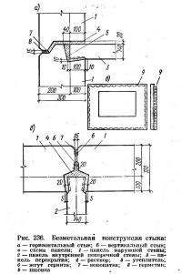 Рис. 236. Безметальная конструкция стыка