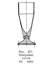 Рис. 271. Опирание стоек на арку