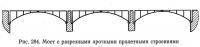 Рис. 284. Мост с разрезными арочными пролетными строениями