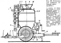 Рис. 29. Установка для набрызга бетонной смеси СБ-67Б-1