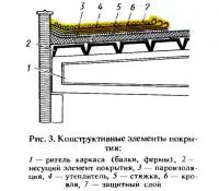 Рис. 3. Конструктивные элементы покрытия