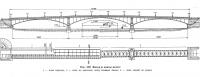 Рис. 320. Фасад и планы моста
