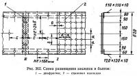 Рис. 362. Схема размещения заклепок и болтов