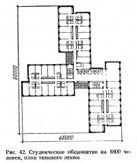 Рис. 42. Студенческое общежитие на 1800 человек