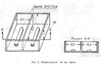 Рис. 5. Форма-поддон на два сырца